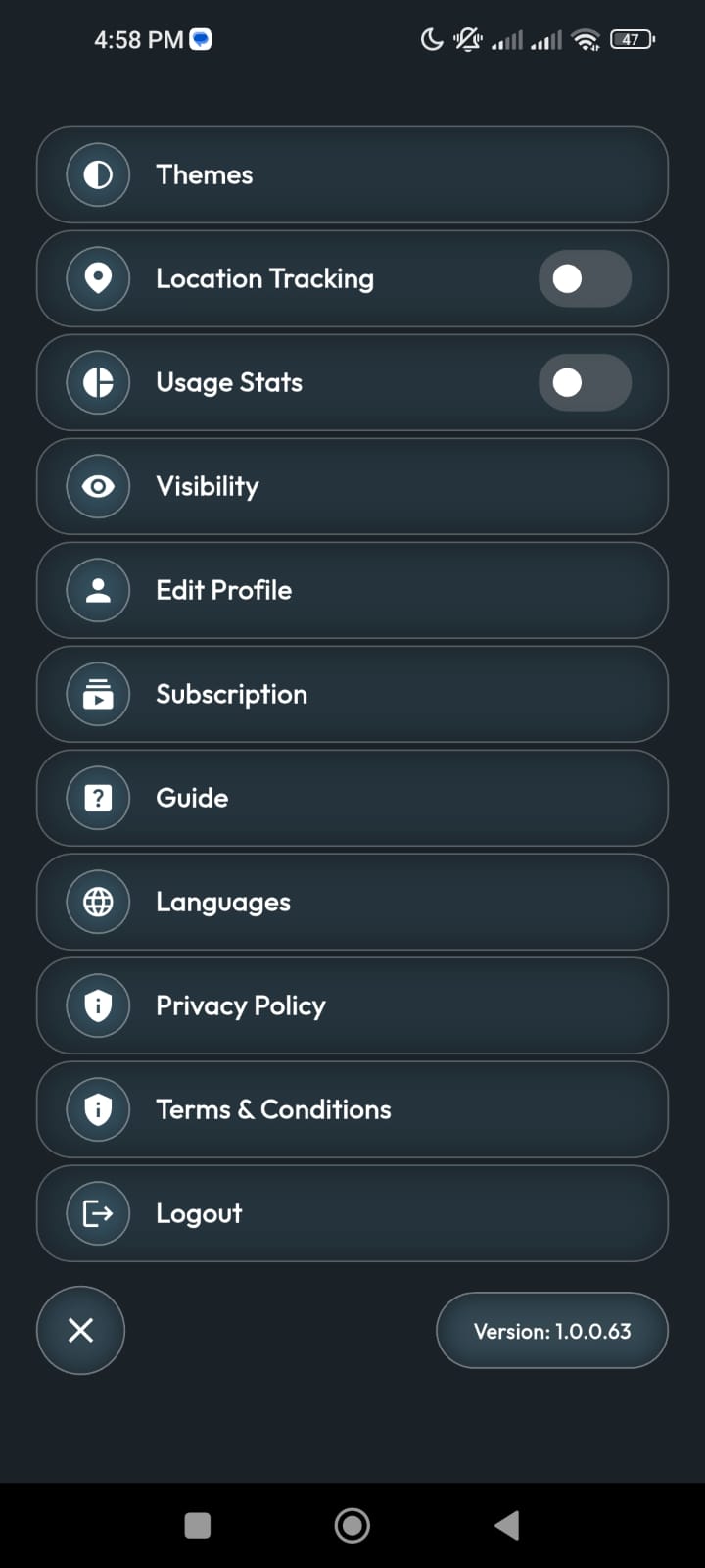 RateOp mobile app screen 8